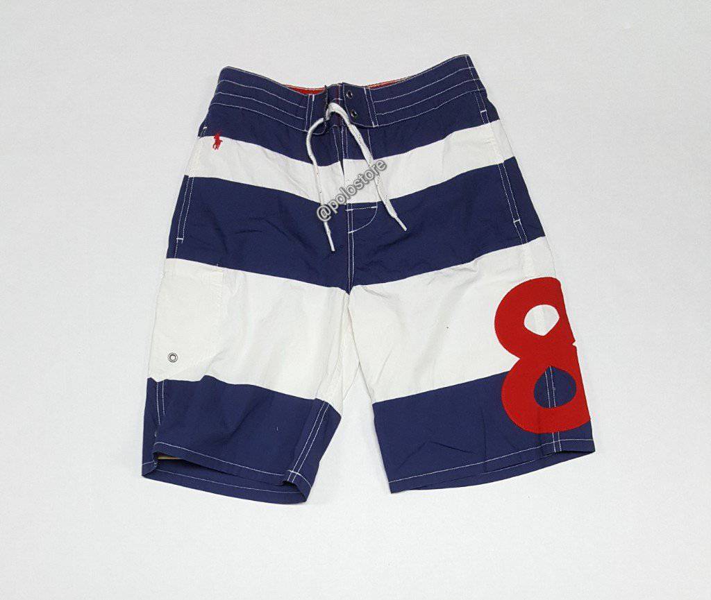 Kids Polo Ralph Lauren Navy/White #8 SwimShorts (8-20)