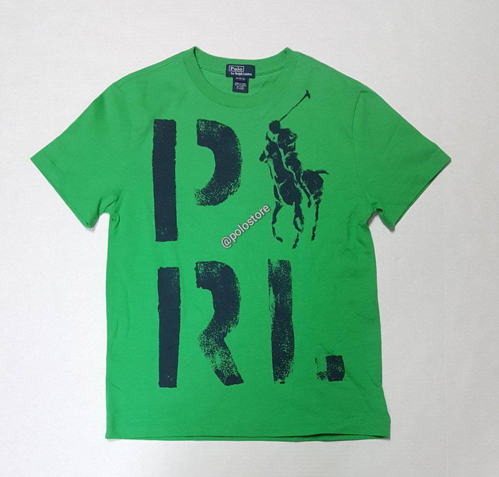 Nwt Kids Polo Ralph Lauren PRL Big Pony Green Tee (8-20)