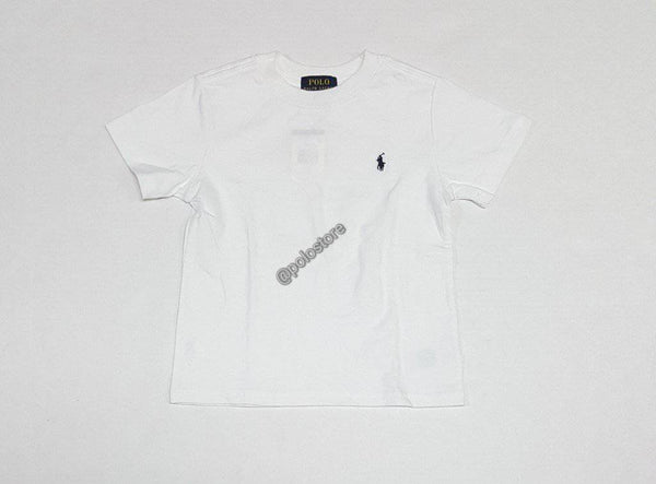 Nwt Kids Polo Ralph Lauren White Small Pony Tee with Navy Horse - Unique Style