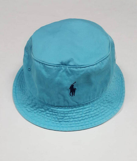 Nwt Polo Ralph Lauren Grey/White Reversible Bucket Hat