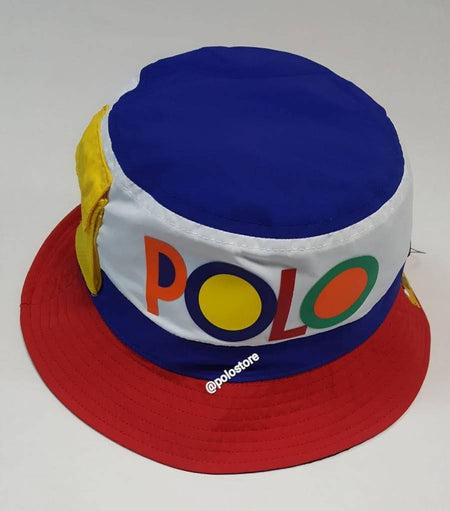 Nwt Polo Ralph Lauren Navy Blue Small Yellow Pony Bucket Hat