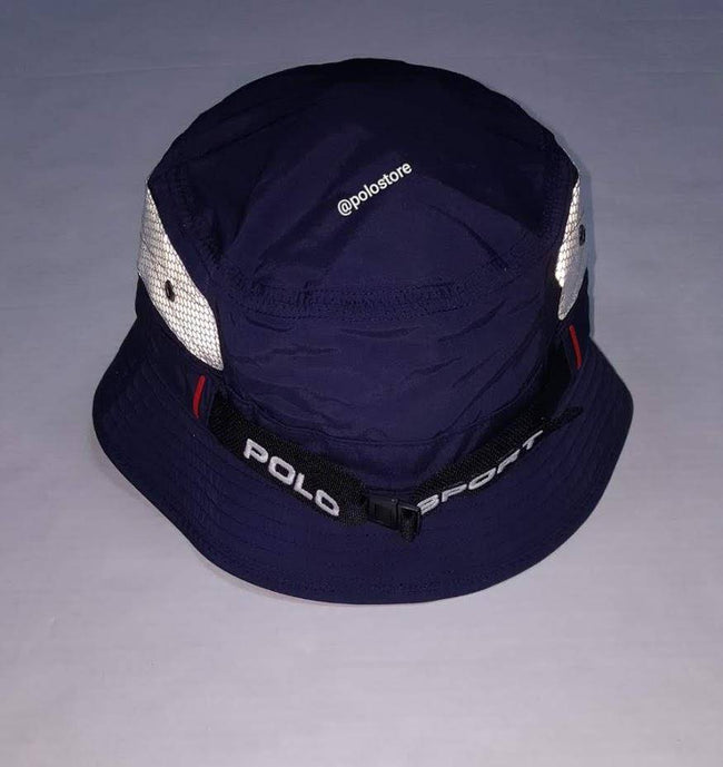 Nwt Polo Ralph Lauren Navy Blue Reflective Bucket Hat - Unique Style
