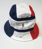 Nwt Polo Ralph Lauren Red/White/Navy Spellout Bucket Hat - Unique Style