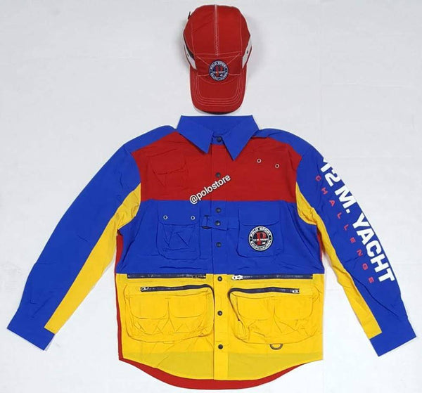 Nwt Polo Ralph Lauren 12M Yacht Challenge Nylon Button Up - Unique Style