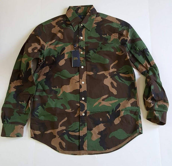 Nwt Polo Ralph Lauren Camo Oxford Classic Fit Button Up - Unique Style
