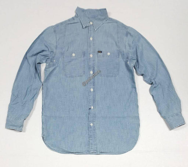 Nwt Polo Ralph Lauren Denim Sportsman Classic L/S Button Up - Unique Style
