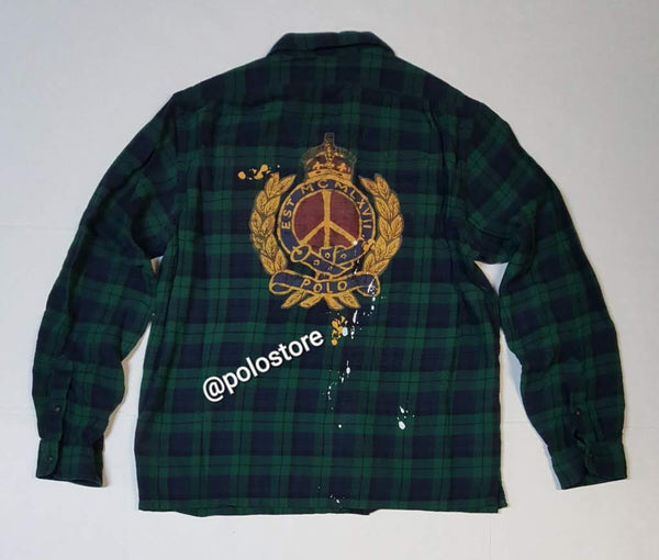 Nwt Polo Ralph Lauren Green Plaid Crest Button Up - Unique Style