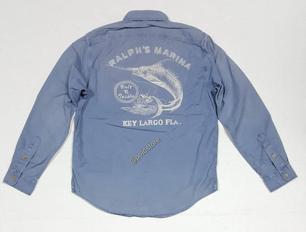 Nwt Polo Ralph Lauren Marina Key Fargo Fl. Classic Fit Button Up - Unique Style