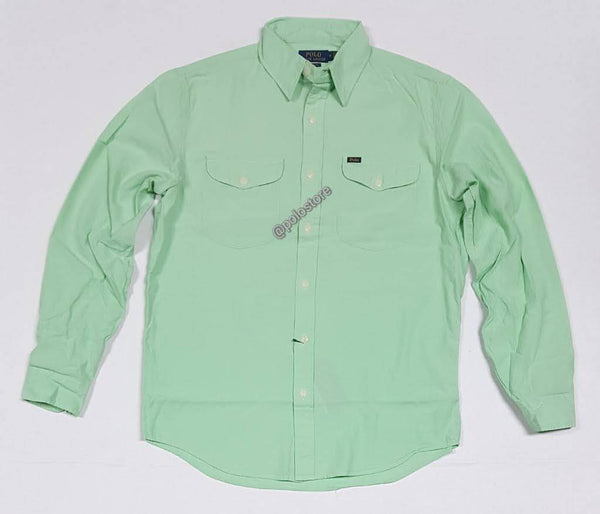 Nwt Polo Ralph Lauren Mint Green Sportsman Classic L/S Button Up - Unique Style