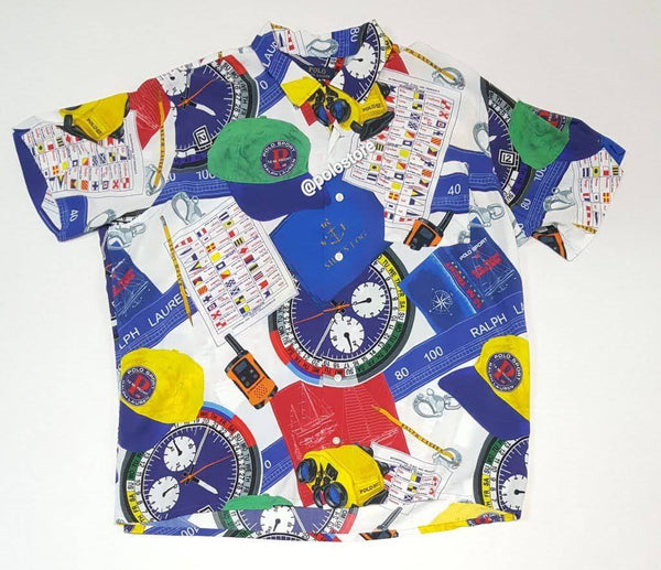 Nwt Polo Ralph Lauren Nautical Allover Print Button Up - Unique Style