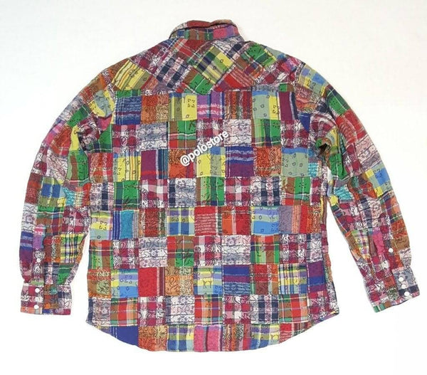 Nwt Polo Ralph Lauren Patchwork 2021 Button Up - Unique Style