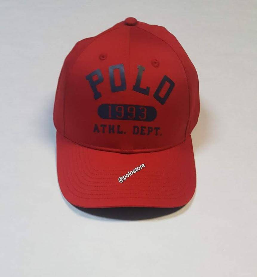 Nwt Polo Ralph Lauren Red 1993 Athl . Dept Buckle Strap Back