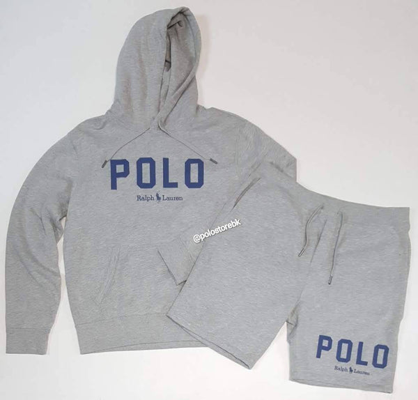 Nwt Polo Ralph Lauren Grey Spellout Logo Big Pony Fleece Hoodie - Unique Style