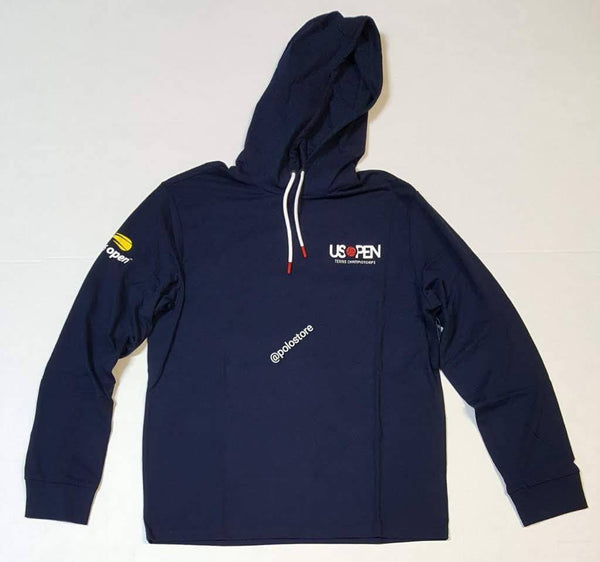 Nwt Polo Ralph Lauren Navy Blue US Open Long Sleeve Hoodie Tee - Unique Style