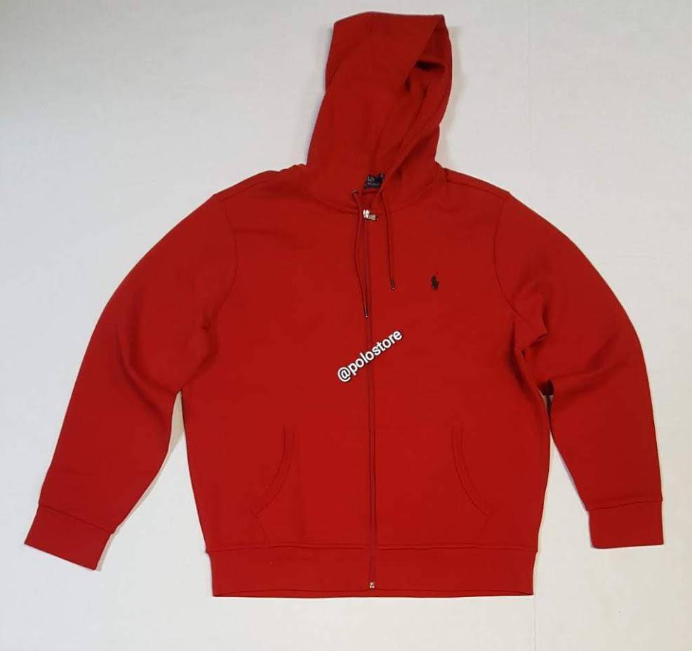 Nwt Polo Ralph Lauren Red Fleece Small Pony Hoodie