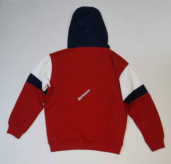 Nwt Polo Ralph Lauren Red Polo 1967 Magic Fleece with Nylon Hood - Unique Style
