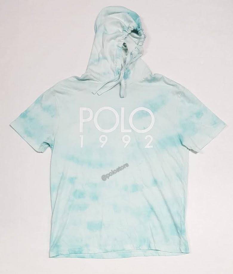 Nwt Polo Ralph Lauren Teal 1992 Short Sleeve Hoodie Tee