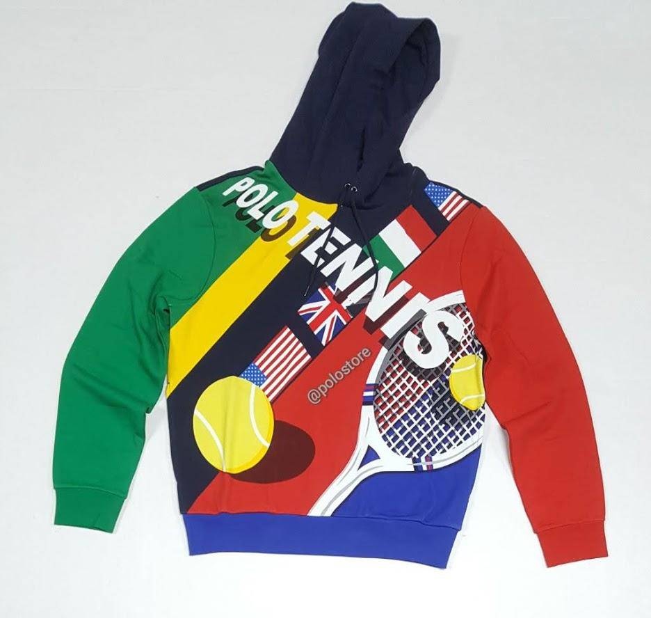 Nwt Polo Ralph Lauren Tennis Graphic Print Hoodie