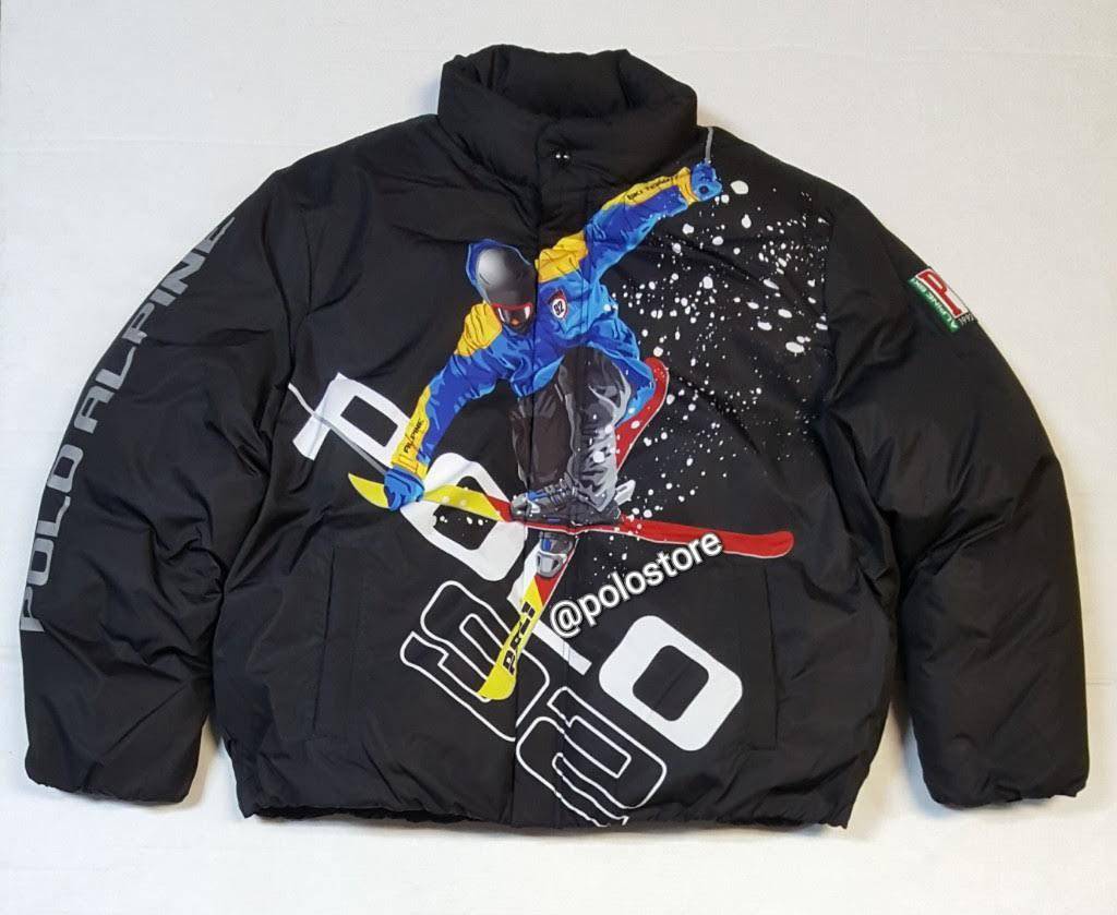 Nwt Polo Ralph Lauren Black Ski Polo 92 Speedometer Down Jacket