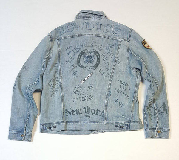 Nwt Polo Ralph Lauren Football Club Jean Jacket - Unique Style