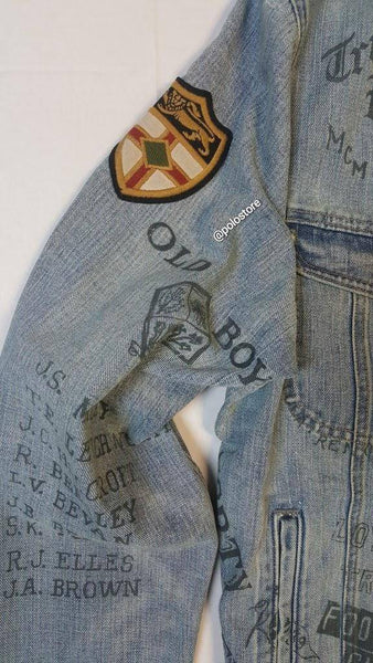 Nwt Polo Ralph Lauren Football Club Jean Jacket - Unique Style