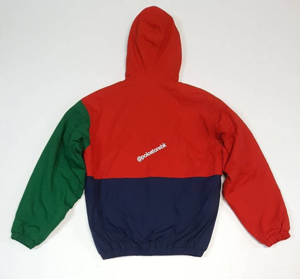Nwt Polo Ralph Lauren Green/Red 1993 Athl Dept Windbreaker Jacket - Unique Style