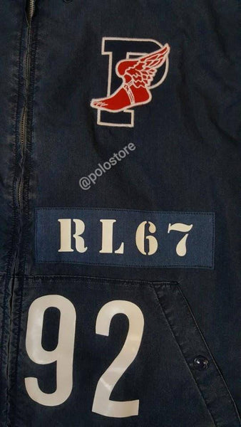 Nwt Polo Ralph Lauren Indigo Stadium 1992 P-Wing RL67 Denim Jacket