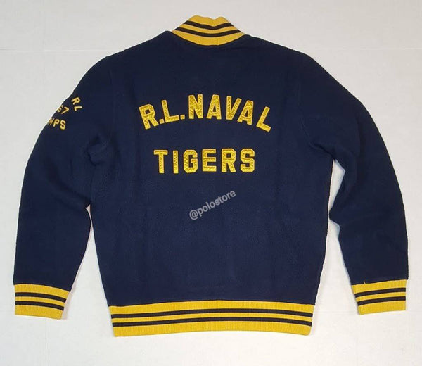 Nwt Polo Ralph Lauren Navy R.L. Naval Tigers 1967 Champs Fleece Patch/Embroidered Jacket - Unique Style
