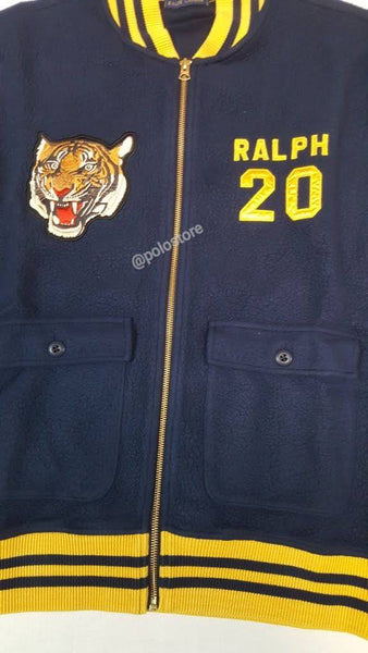 Nwt Polo Ralph Lauren Navy R.L. Naval Tigers 1967 Champs Fleece Patch/Embroidered Jacket - Unique Style