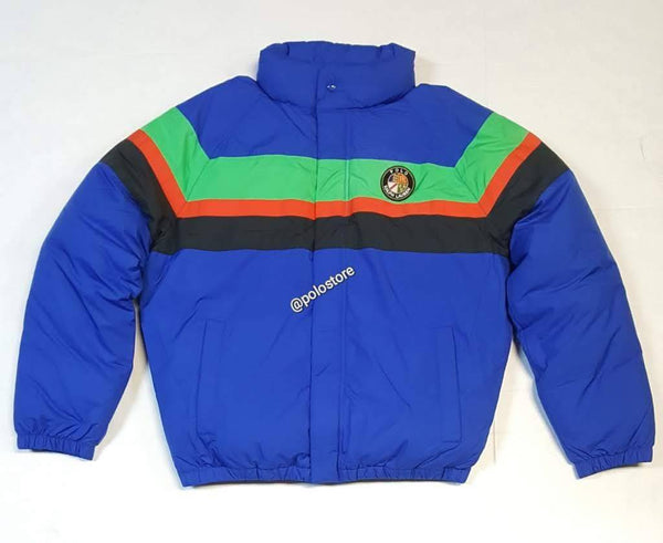Nwt Polo Ralph Lauren Royal Blue Stripe Cookie Down Jacket - Unique Style