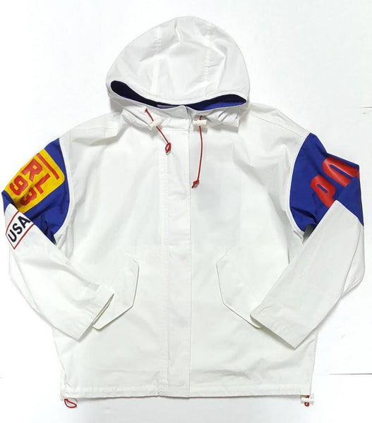 NWT POLO RALPH LAUREN WHITE P2 WINDBREAKER JACKET - Unique Style