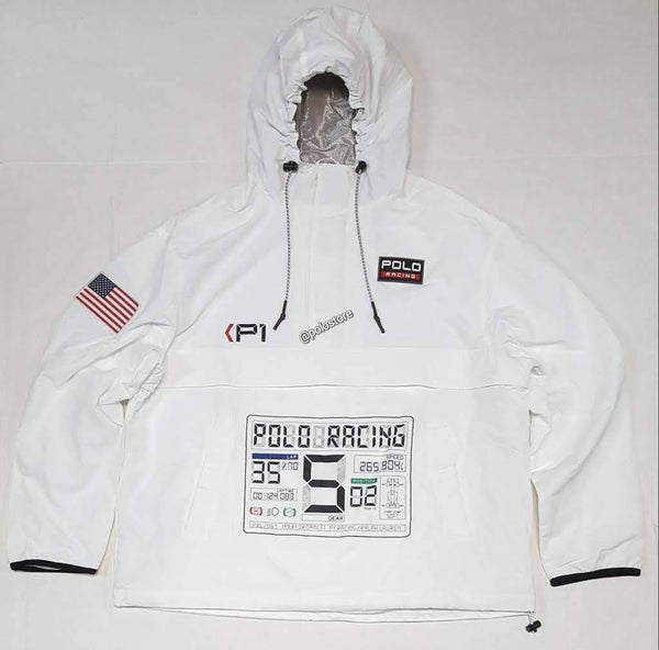 Nwt Polo Ralph Lauren White Polo Racing Windbreaker Jacket - Unique Style