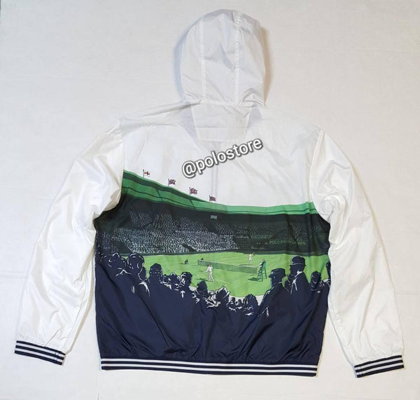 Nwt Polo Ralph Lauren Wimbledon White 2019 Poster Print Zip Up Windbreaker Jacket - Unique Style