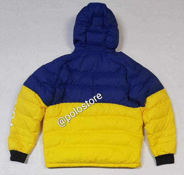 Nwt Polo Ralph Lauren Yellow/Royal Cookie Polo USA Down Pullover Jacket - Unique Style