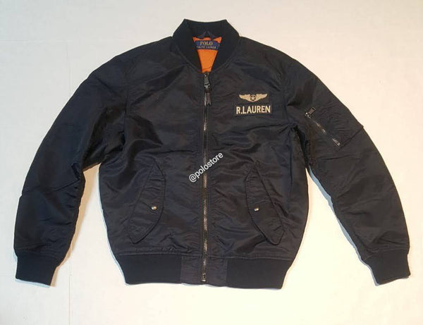 Nwt Polo Ralph Lauren Navy Aviator Bomber Jacket - Unique Style