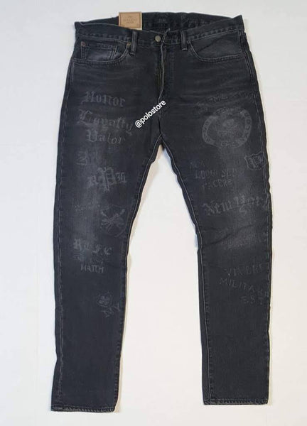 Polo Ralph Lauren Jeans Mens 33 x 32 Sullivan Slim Distressed Grey Denim NWT