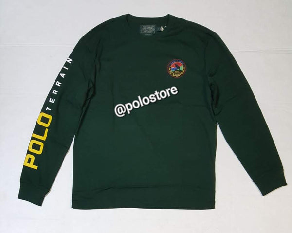 Nwt Polo Ralph Lauren GreenSportsman Polo Terrain Classic Fit Long Sleeve Tee - Unique Style