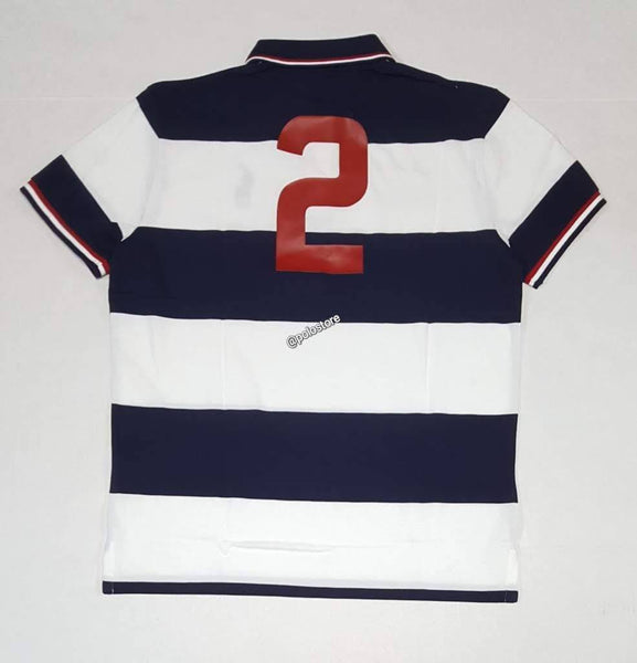 Nwt Polo Ralph Lauren Stripe USA Big Pony #2 Custom Slim Fit Polo - Unique Style