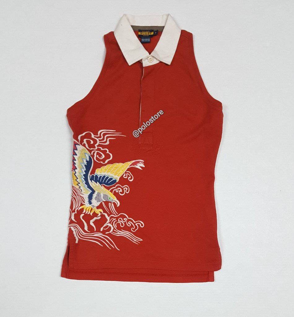 New Womens Ralph Lauren Rugby Sleeveless Red Eagle Shirt