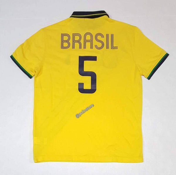 Nwt Polo Ralph Lauren Brasil Big Pony #5 Custom Slim Fit Polo - Unique Style