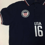 NWT POLO RALPH LAUREN NAVY BLUE USA OLYMPICS 2016 CUSTOM FIT SHORT SLEEVE POLO - Unique Style