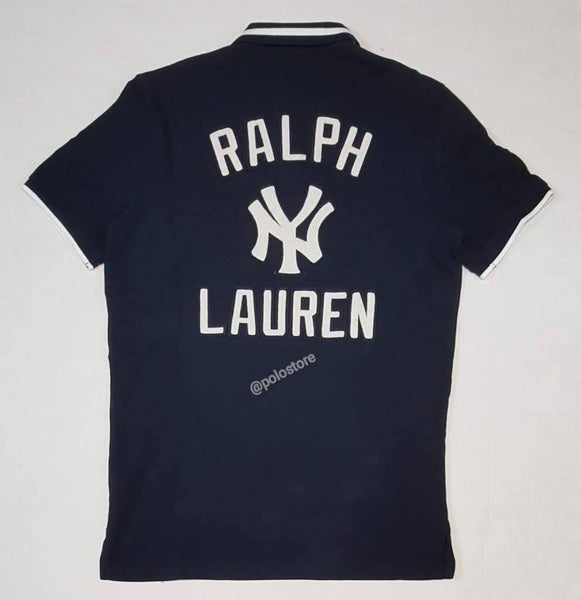 Nwt Polo Ralph Lauren Navy Blue Yankees Classic Fit Polo - Unique Style