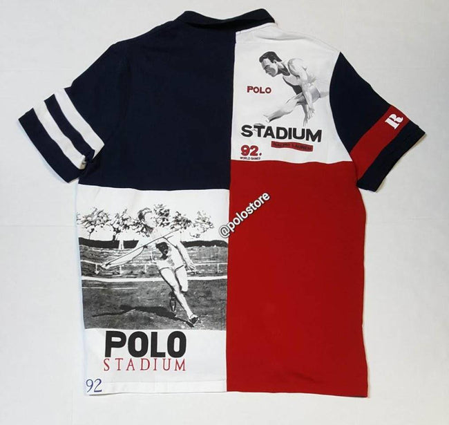 Nwt Polo Ralph Lauren Patch Work Stadium 1992 Polo - Unique Style