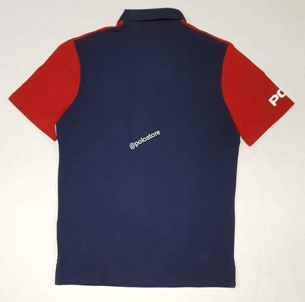 Nwt Polo Ralph Lauren Red/Navy with White Big Pony Spellout Polo on Sleeve Polo - Unique Style