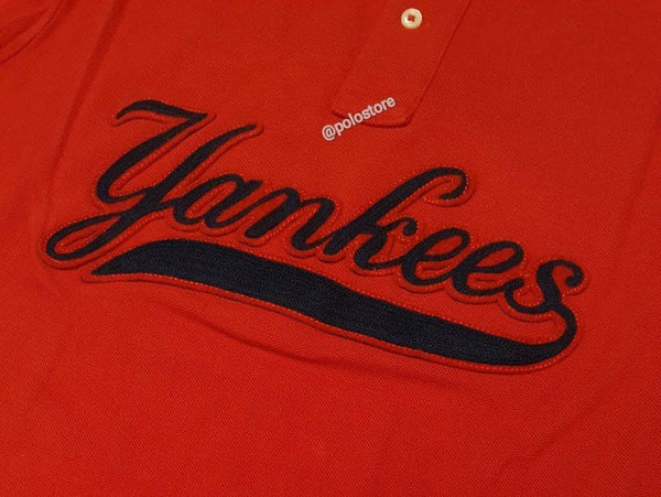 Nwt Polo Ralph Lauren Red Yankees Classic Fit Polo - Unique Style