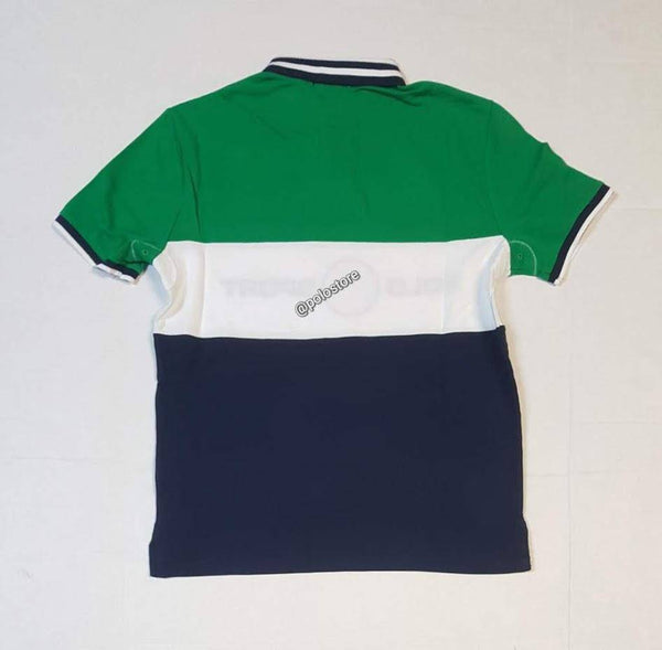 Nwt Polo Ralph Lauren Royal Blue/Green 12M P Yacht Compass Custom Slim Fit Polo - Unique Style