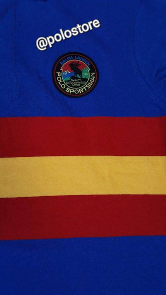 Nwt Polo Ralph Lauren Royal Blue Polo Terrain Sportsman Patch Rugby - Unique Style