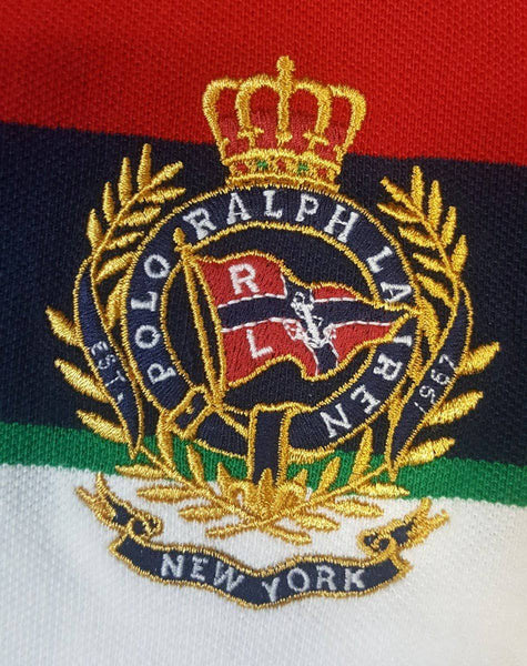 Nwt Polo Ralph Lauren Stripe Crest Classic Fit Polo - Unique Style