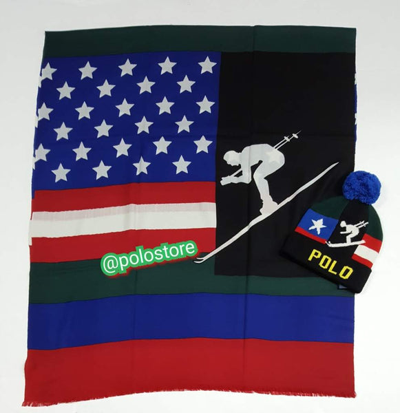 Nwt Polo Ralph Lauren Downhill Suicide Skier Scarf - Unique Style