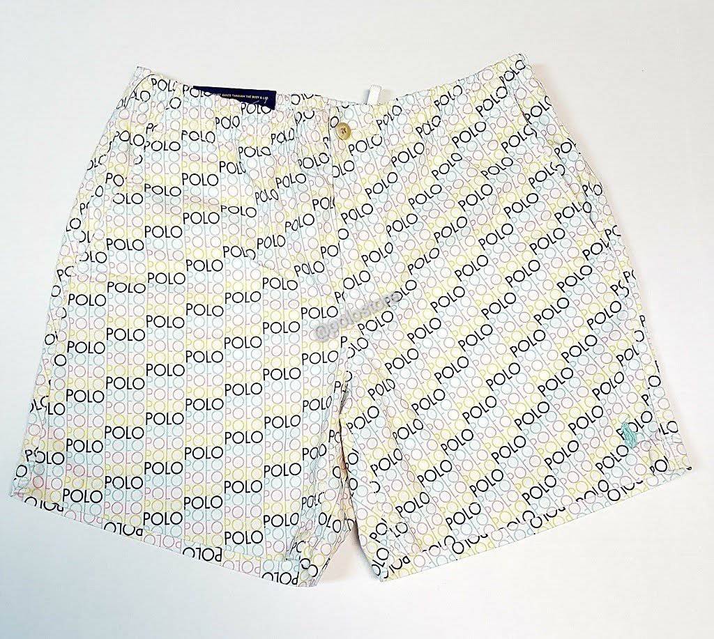 Nwt Polo Ralph Lauren Allover Polo Logo Spellout Shorts